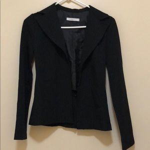 Black blazer with white stripes